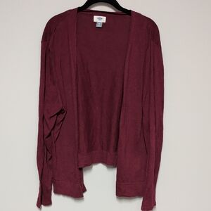 Old Navy Elegant Maroon Open Cardigan